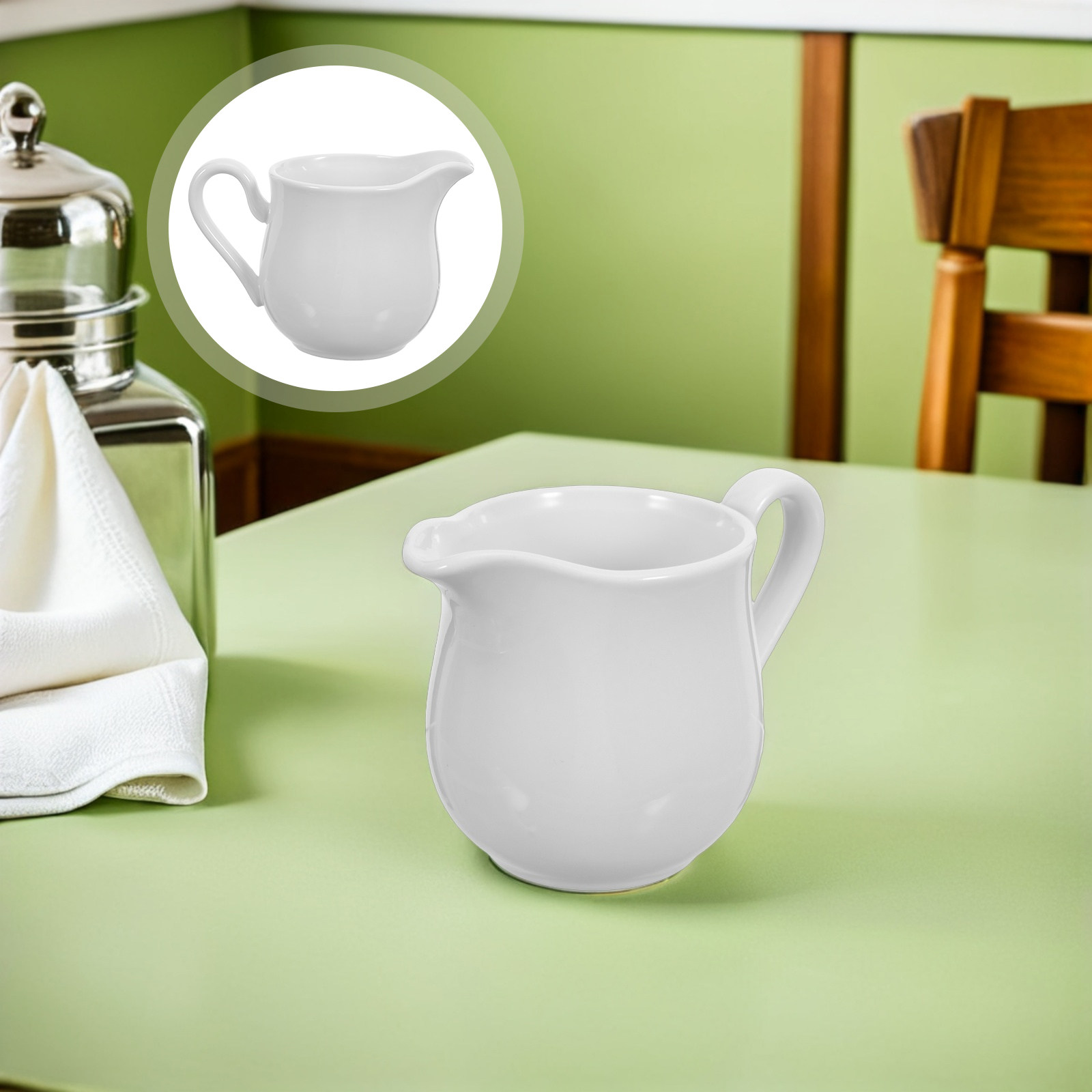 350Ml Small Ceramic Pitcher Ve - Coffee Tea Creamer ulasan dan harga