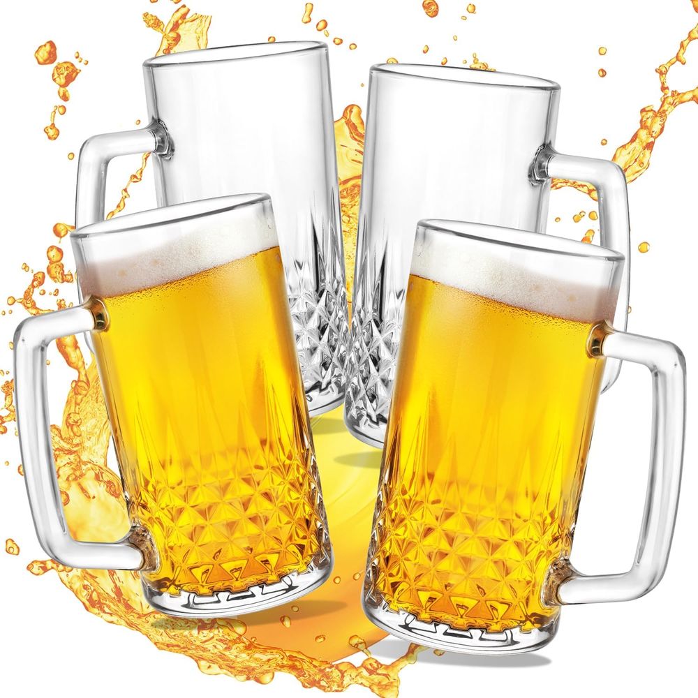 20 oz Heavy Glass Mugs Set of  - Coffee Tea Friends ulasan dan harga